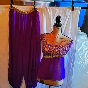 Purple Halloween women's genie costume